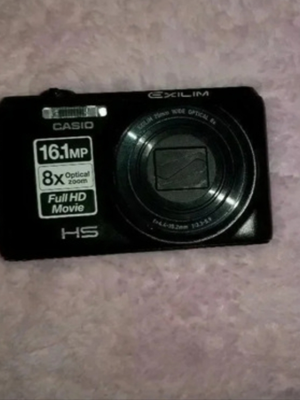 Casio Black Compact Digital Camera with 16.1MP and 8x Optical Zoom